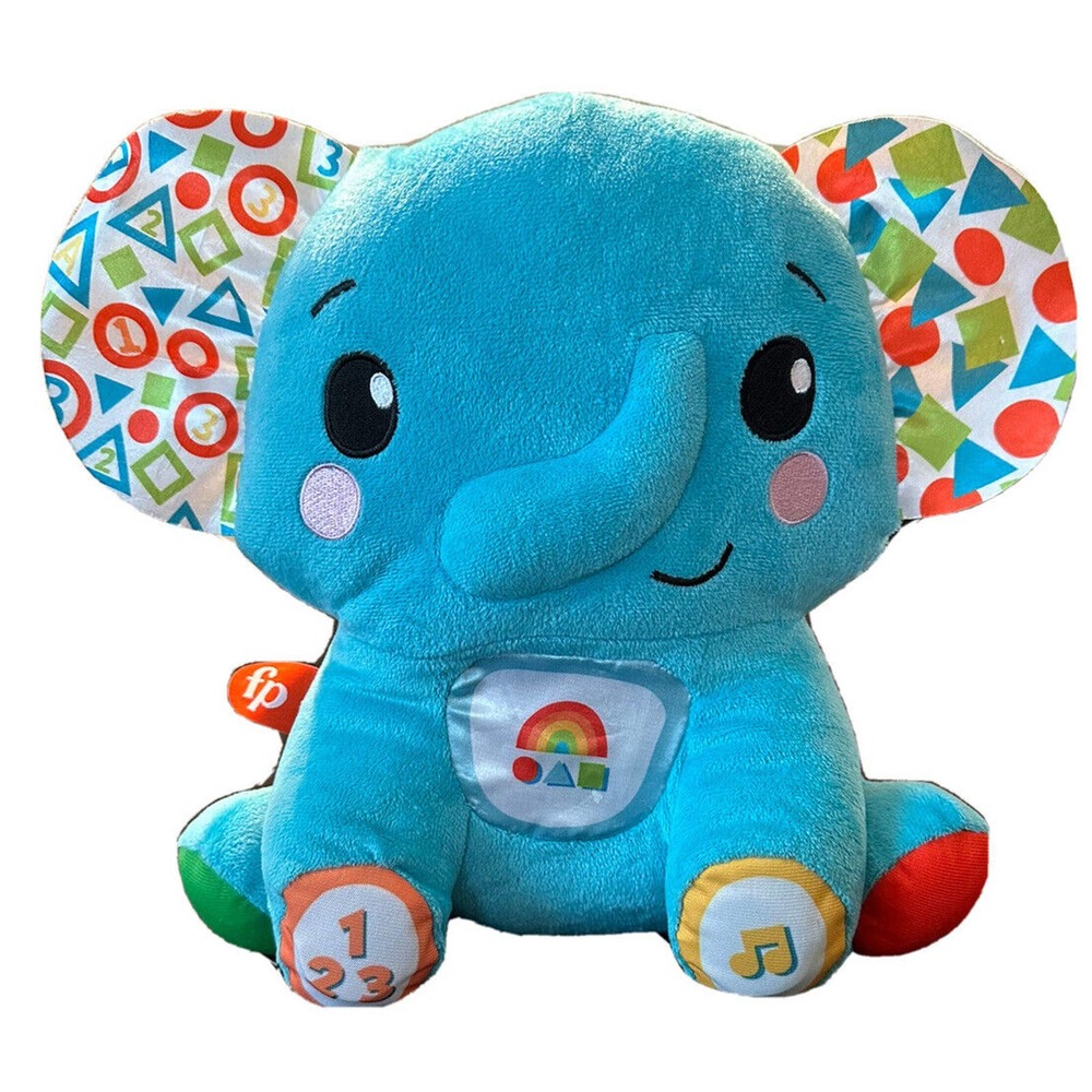 Fisher Price musical talking toddler learning elephant plush stuffed animal
